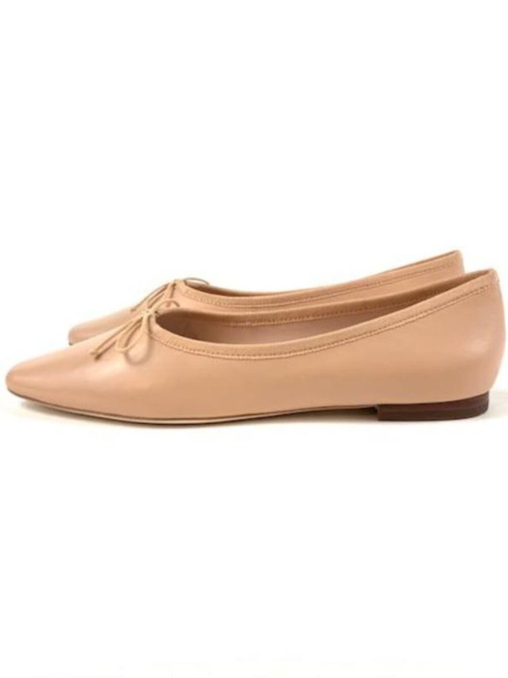 $250 Loeffler Randall Georgie Cream Pink Bow Ballerina Flats Size 9